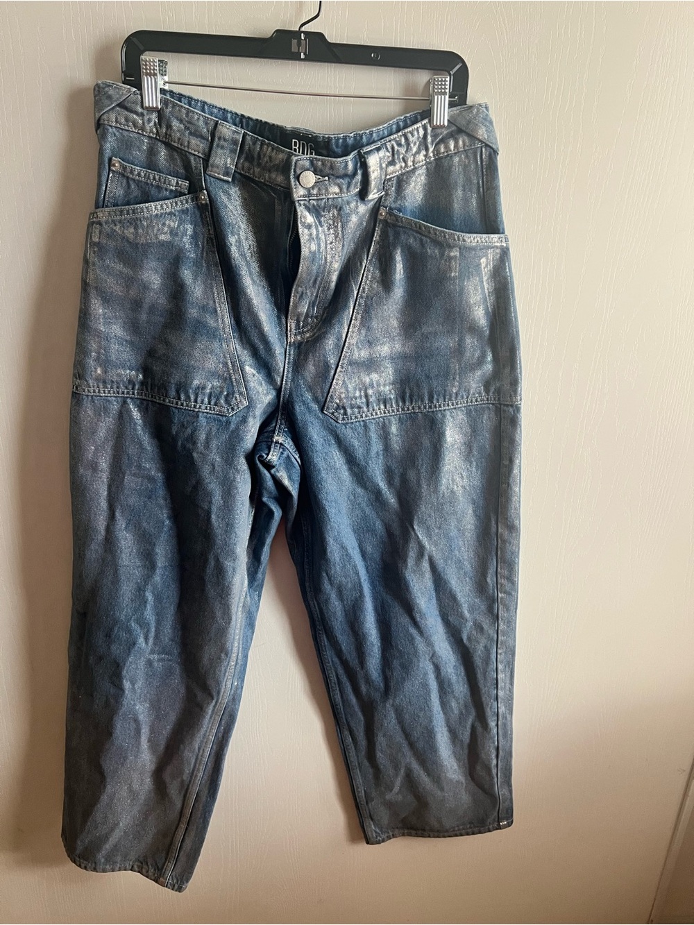 BDG Relaxed Blue Carpenter Jeans with Front Utility Pockets